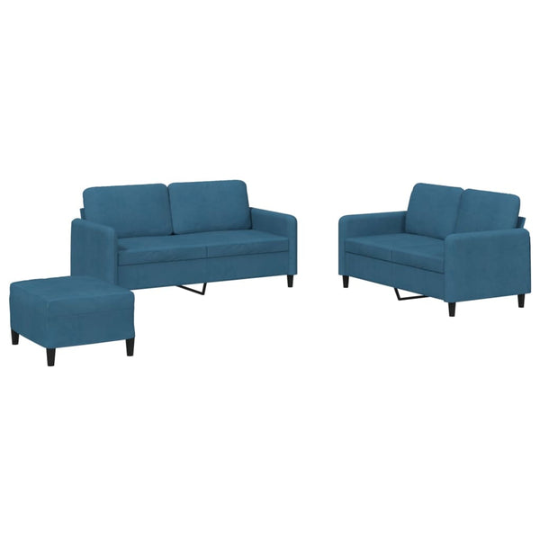 3-Delige Loungeset Fluweel