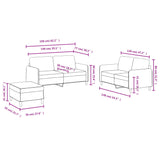 3-Delige Loungeset Fluweel