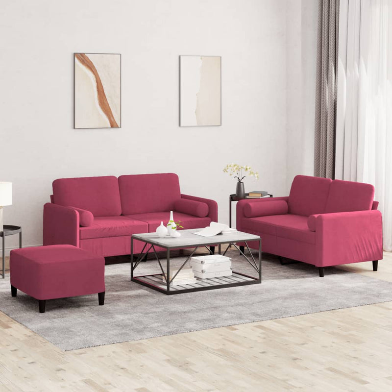 3-Delige Loungeset Fluweel