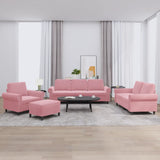 4-Delige Loungeset Met Kussens Fluweel