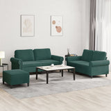 3-Delige Loungeset Met Kussens Fluweel