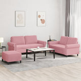 3-Delige Loungeset Met Kussens Fluweel