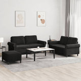 3-Delige Loungeset Met Kussens Fluweel