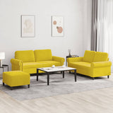 3-Delige Loungeset Met Kussens Fluweel