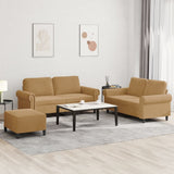 3-Delige Loungeset Met Kussens Fluweel