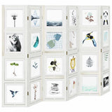 Kamerscherm Met 6 Panelen Massief Paulowniahout Wit