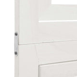 Kamerscherm Met 6 Panelen Massief Paulowniahout Wit