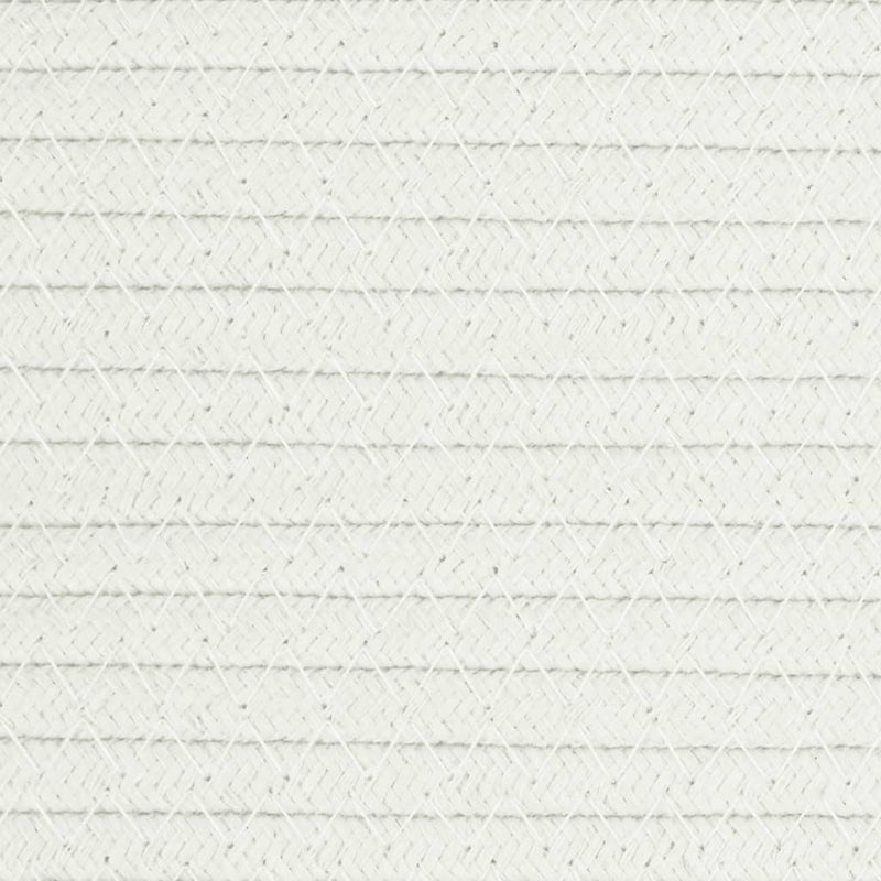 Opbergmanden 2 St Ø 24X18 Cm Katoen En Wit