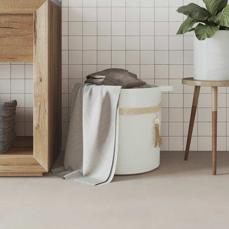 Opbergmand Ø 38X36 Cm Katoen Wit