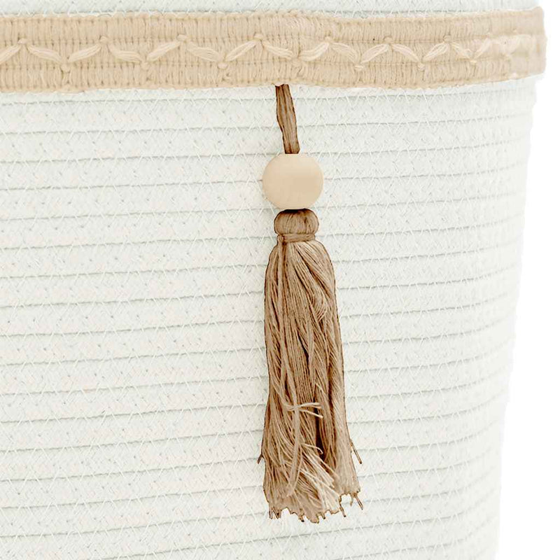 Opbergmand Ø 38X36 Cm Katoen Wit