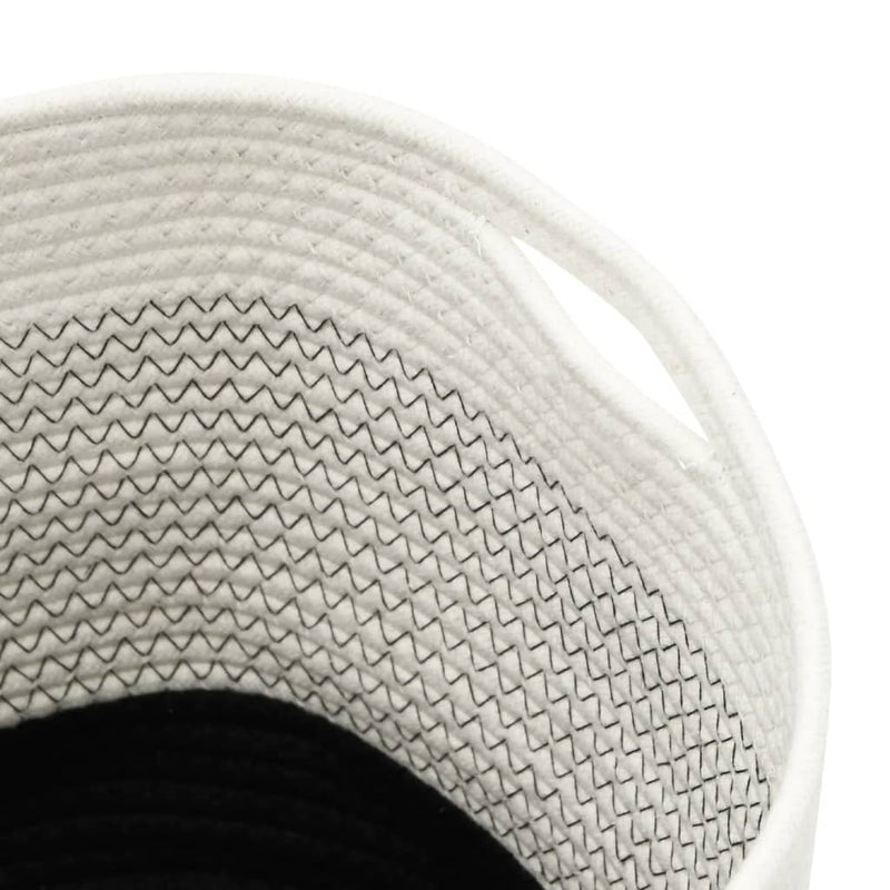 Opbergmanden 2 St Katoen Wit En Zwart