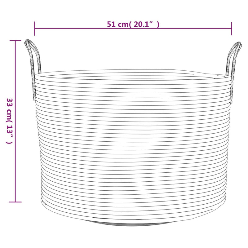 Opbergmand Ø Katoen En Wit