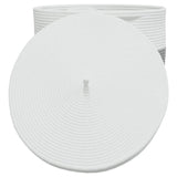 Opbergmand Met Deksel Ø 40X35 Cm Katoen Wit En