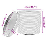 Opbergmand Met Deksel Ø 40X35 Cm Katoen Wit En