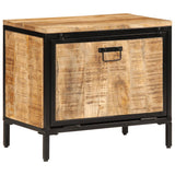 Schoenenkast 60X35X53 Cm Massief Ruw Mangohout