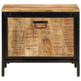 Schoenenkast 60X35X53 Cm Massief Ruw Mangohout