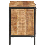 Schoenenkast 60X35X53 Cm Massief Ruw Mangohout