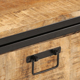 Schoenenkast 60X35X53 Cm Massief Ruw Mangohout