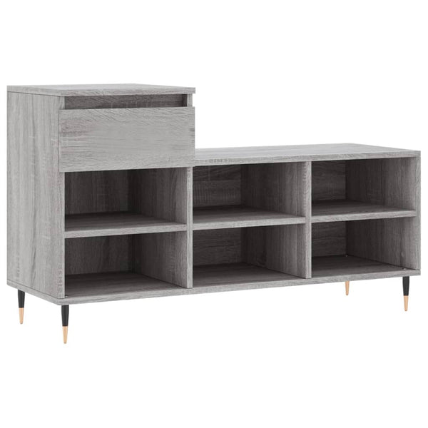 Schoenenkast 102X36X60 Cm Bewerkt Hout Sonoma Grijs