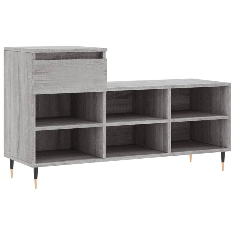 Schoenenkast 102X36X60 Cm Bewerkt Hout Sonoma Grijs