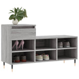 Schoenenkast 102X36X60 Cm Bewerkt Hout Sonoma Grijs