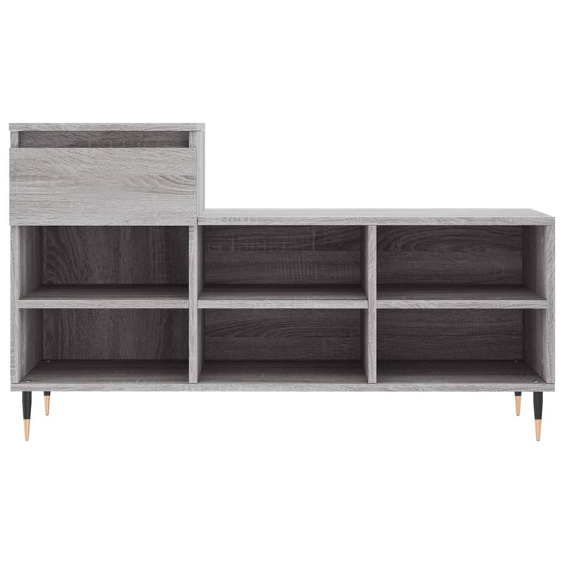 Schoenenkast 102X36X60 Cm Bewerkt Hout Sonoma Grijs