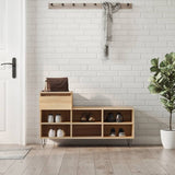Schoenenkast 102X36X60 Cm Bewerkt Hout Kleurig