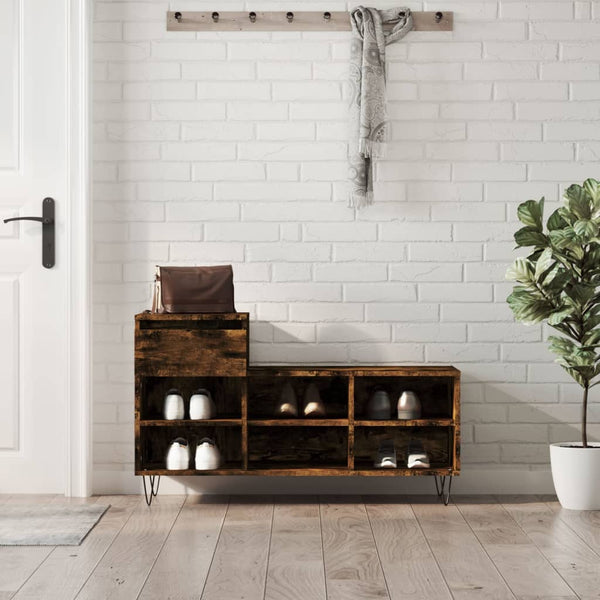 Schoenenkast 102X36X60 Cm Bewerkt Hout Kleurig