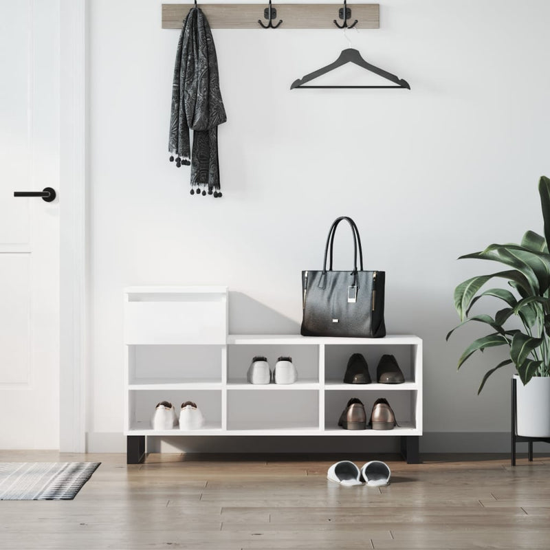 Schoenenkast 102X36X60 Cm Bewerkt Hout Kleurig