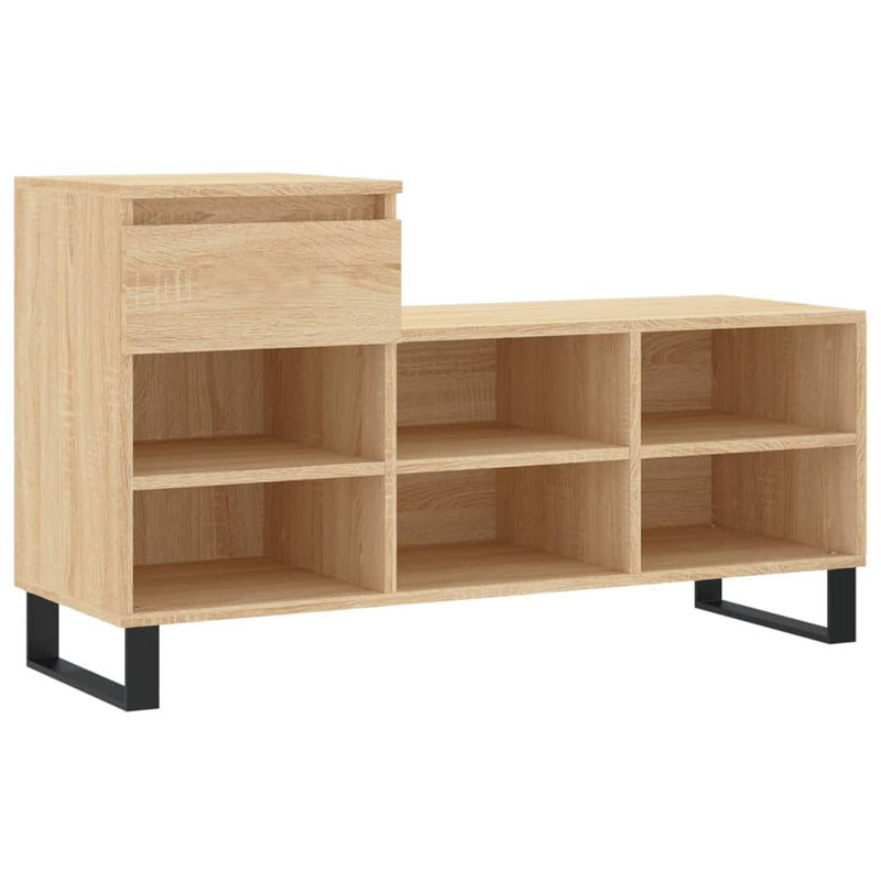 Schoenenkast 102X36X60 Cm Bewerkt Hout Kleurig