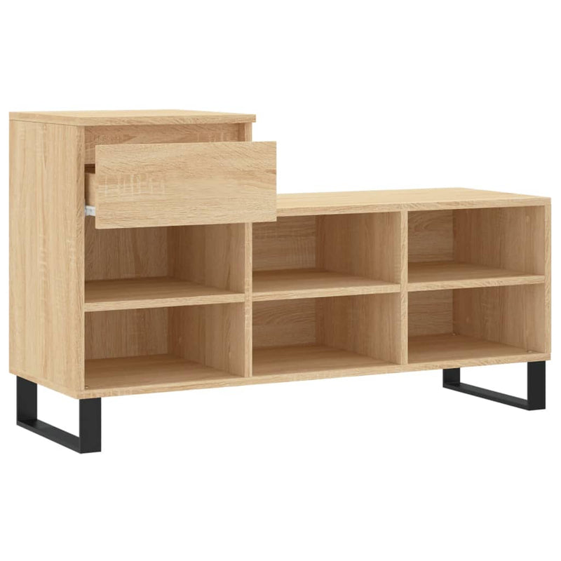 Schoenenkast 102X36X60 Cm Bewerkt Hout Kleurig
