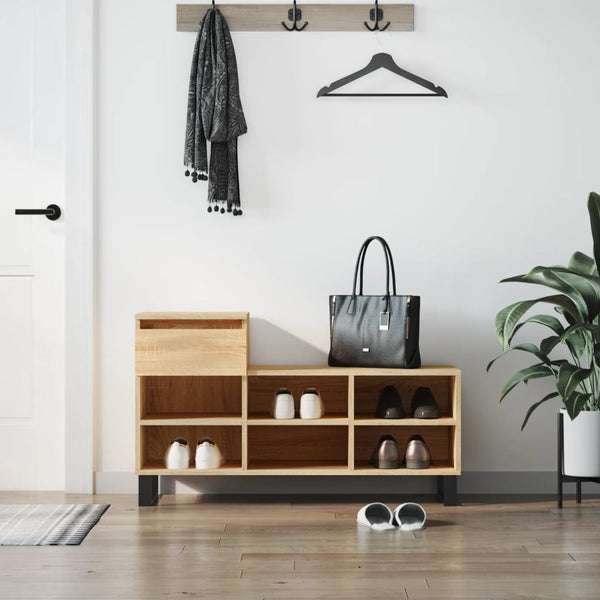 Schoenenkast 102X36X60 Cm Bewerkt Hout Kleurig