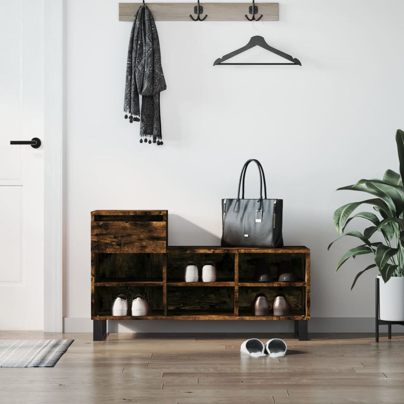 Schoenenkast 102X36X60 Cm Bewerkt Hout Kleurig