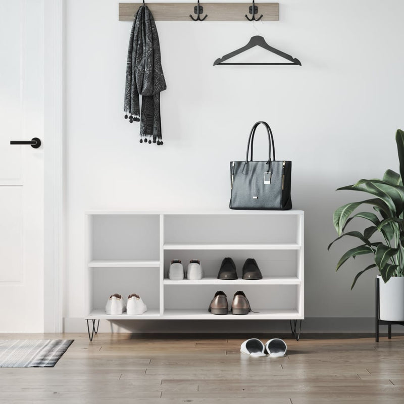 Schoenenkast 102X36X60 Cm Bewerkt Hout