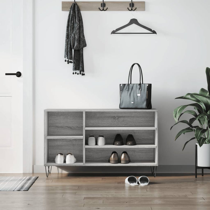 Schoenenkast 102X36X60 Cm Bewerkt Hout