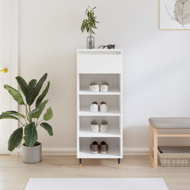 Schoenenkast 40X36X105 Cm Bewerkt Hout