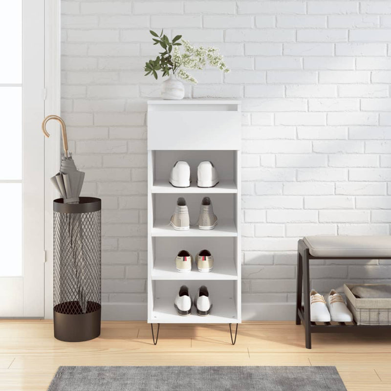 Schoenenkast 40X36X105 Cm Bewerkt Hout
