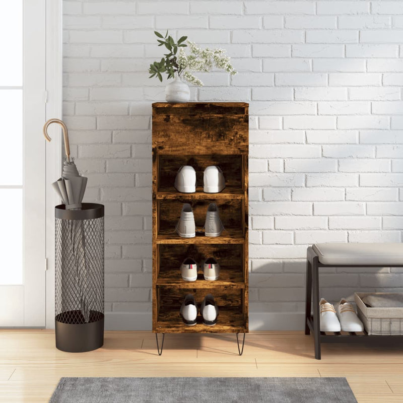 Schoenenkast 40X36X105 Cm Bewerkt Hout