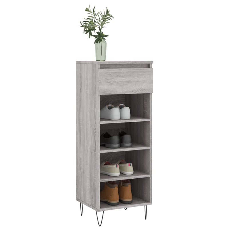 Schoenenkast 40X36X105 Cm Bewerkt Hout