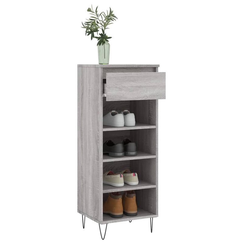 Schoenenkast 40X36X105 Cm Bewerkt Hout