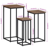 Plantenstandaards 3 St Massief Teakhout