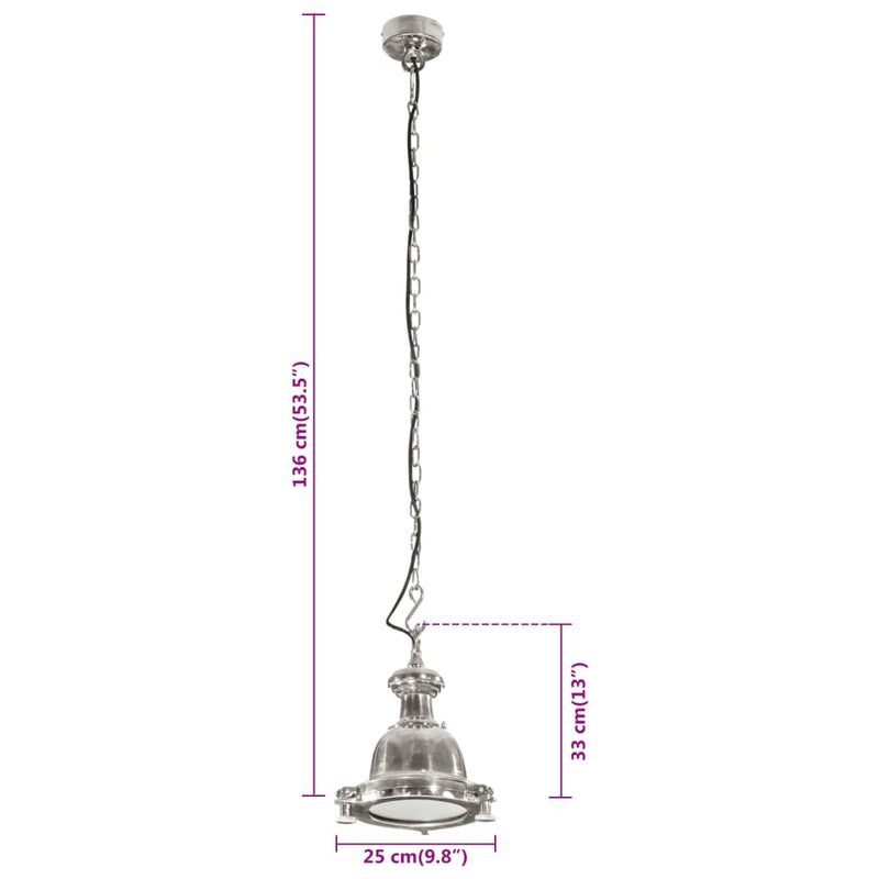 Hanglamp Aluminium Zilver