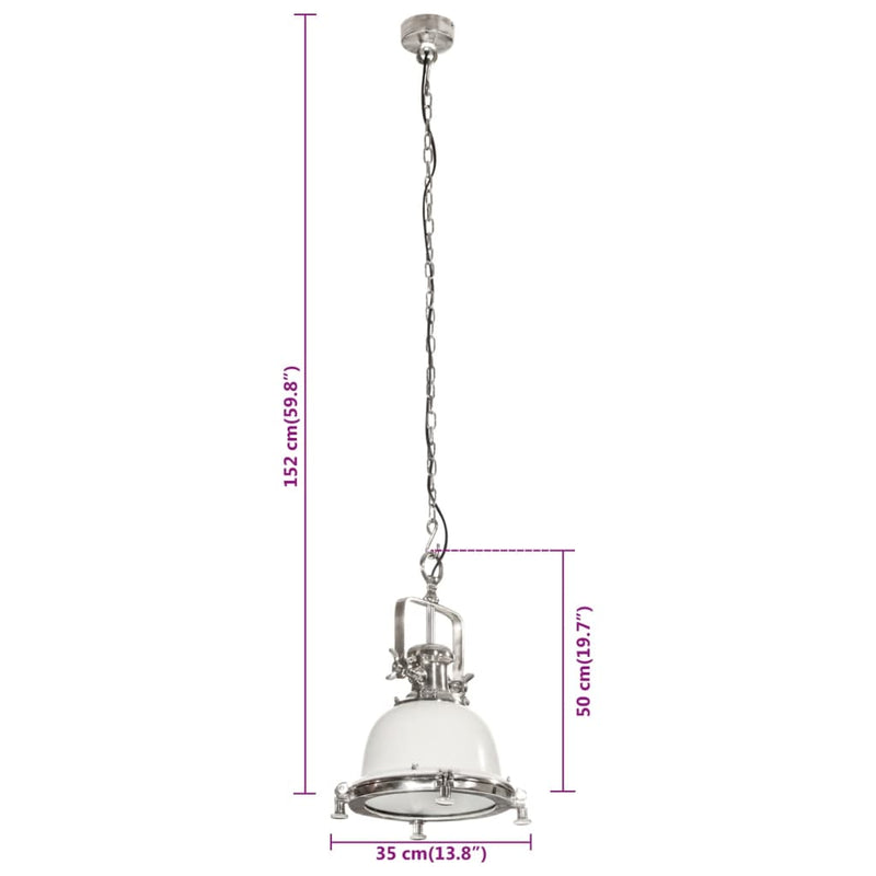Hanglamp Aluminium Zilver En Wit