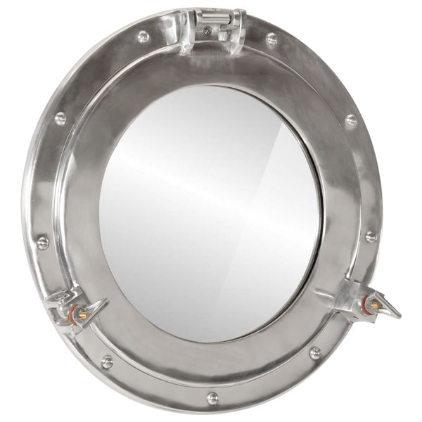 Wandspiegel Patrijspoort Ø38 Cm Aluminium En Glas