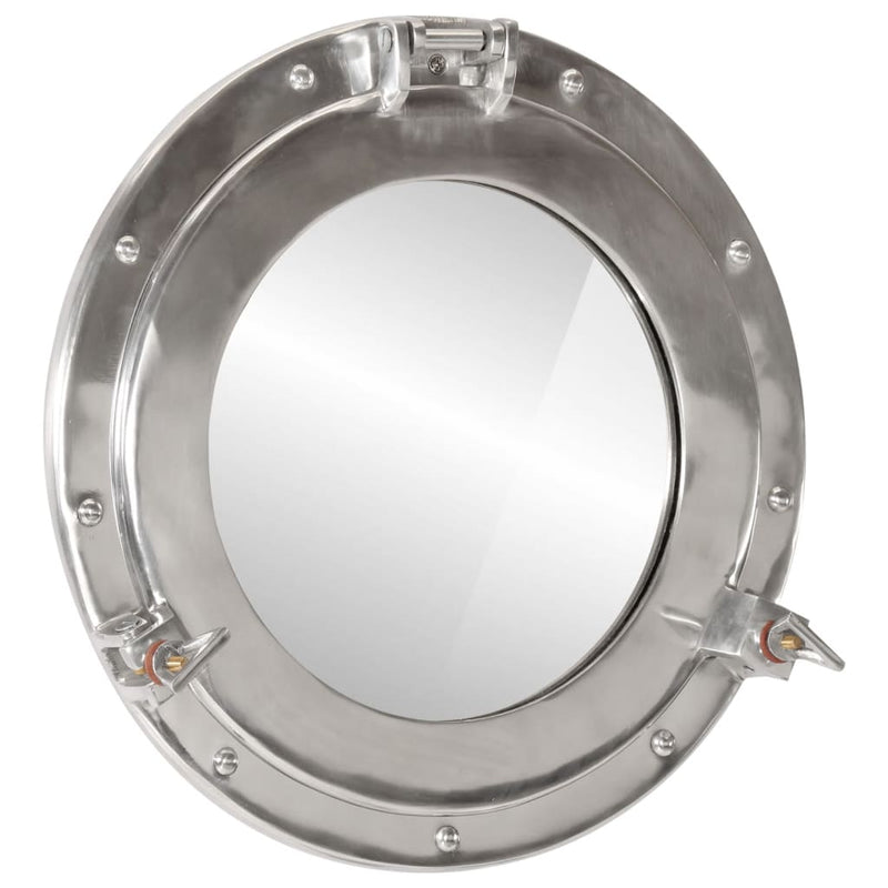 Wandspiegel Patrijspoort Ø38 Cm Aluminium En Glas