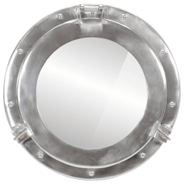 Wandspiegel Patrijspoort Ø38 Cm Aluminium En Glas