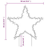 Kerstverlichting Met Ster 115 Led's 85 Cm Groen