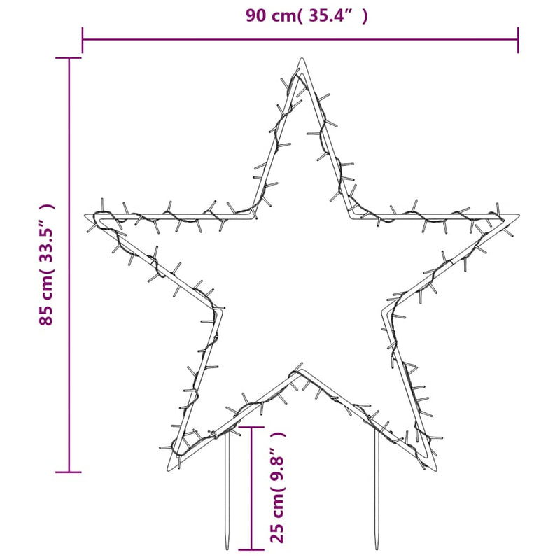 Kerstverlichting Met Ster 115 Led's 85 Cm Groen