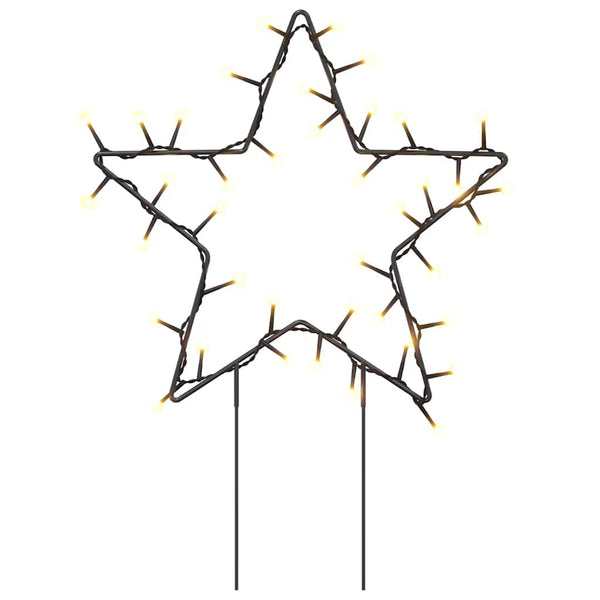 Kerstverlichting Ster 3 St Met Grondpinnen 50 Led's 29 Cm Wit