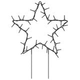 Kerstverlichting Ster 3 St Met Grondpinnen 50 Led's 29 Cm Wit